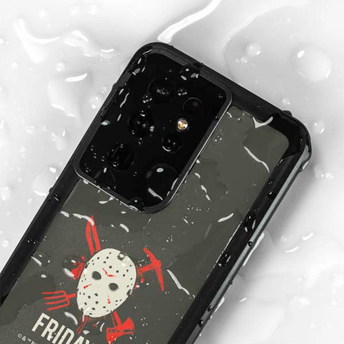 Warner Bros Friday the 13th Jason Voorhees Mask Galaxy S24 Ultra Waterproof Case