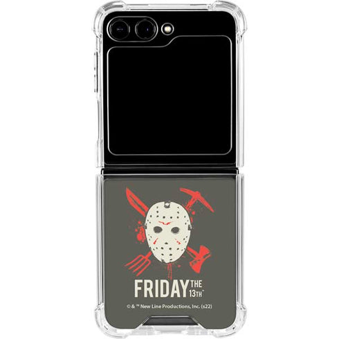 Warner Bros Friday the 13th Jason Voorhees Mask Galaxy Z Flip6 Clear Case