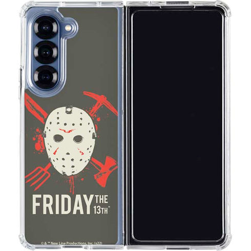 Warner Bros Friday the 13th Jason Voorhees Mask Galaxy Z Fold6 Clear Case