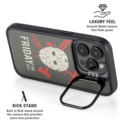 Warner Bros Friday the 13th Jason Voorhees Mask iPhone 13 Pro Kickstand Case