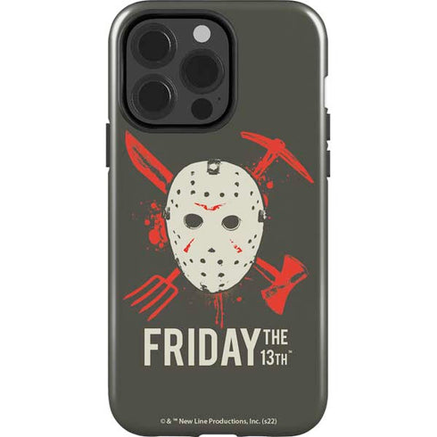 Warner Bros Friday the 13th Jason Voorhees Mask iPhone 15 Pro Impact Case