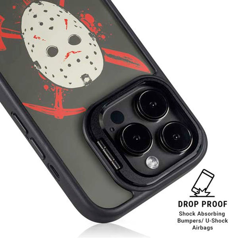 Warner Bros Friday the 13th Jason Voorhees Mask iPhone 15 Pro Max Kickstand Case