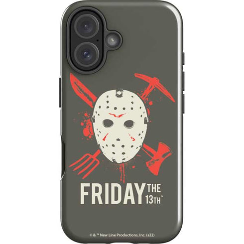 Warner Bros Friday the 13th Jason Voorhees Mask iPhone 16 Impact Case