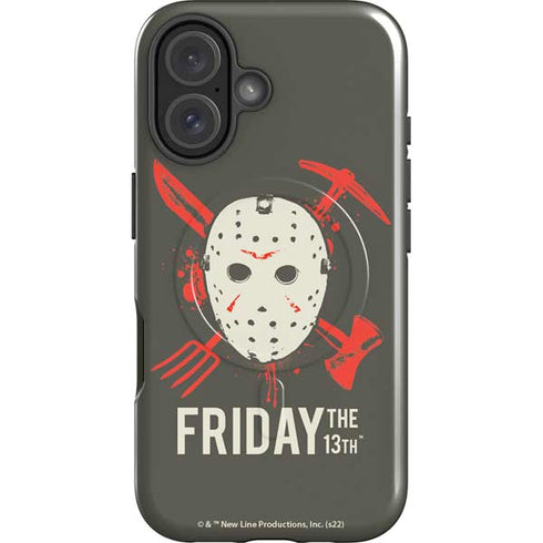 Warner Bros Friday the 13th Jason Voorhees Mask iPhone 16 Magsafe Impact Case