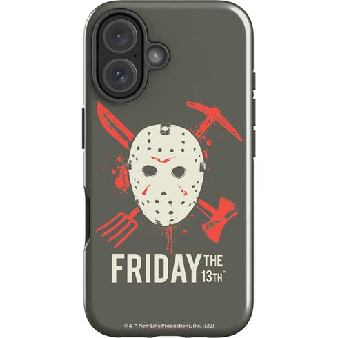 Warner Bros Friday the 13th Jason Voorhees Mask iPhone 16 Plus Impact Case