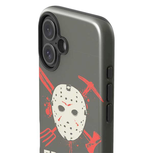 Warner Bros Friday the 13th Jason Voorhees Mask iPhone 16 Plus Impact Case