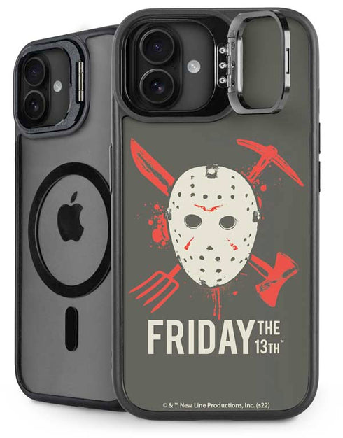 Warner Bros Friday the 13th Jason Voorhees Mask iPhone 16 Plus Kickstand Case