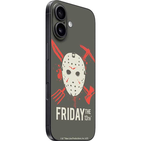 Warner Bros Friday the 13th Jason Voorhees Mask iPhone 16 Plus Skin