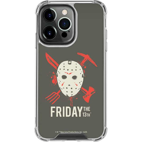 Warner Bros Friday the 13th Jason Voorhees Mask iPhone 16 Pro Clear Case