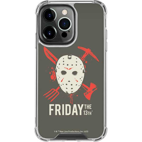 Warner Bros Friday the 13th Jason Voorhees Mask iPhone 16 Pro Max Clear Case