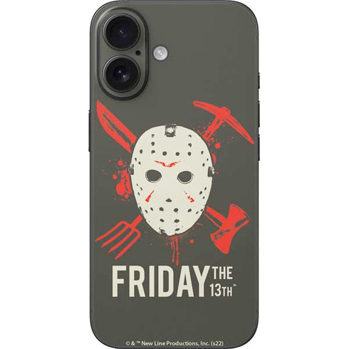 Warner Bros Friday the 13th Jason Voorhees Mask iPhone 16 Skin
