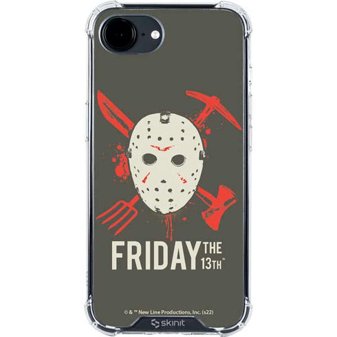 Warner Bros Friday the 13th Jason Voorhees Mask iPhone 16e Clear Case
