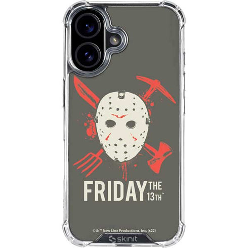 Warner Bros Friday the 13th Jason Voorhees Mask iPhone 17 Clear Case