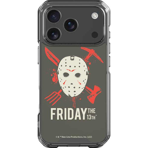 Warner Bros Friday the 13th Jason Voorhees Mask iPhone 18 Pro Clear Case