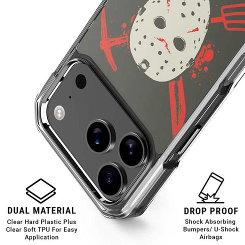Warner Bros Friday the 13th Jason Voorhees Mask iPhone 18 Pro Clear Case