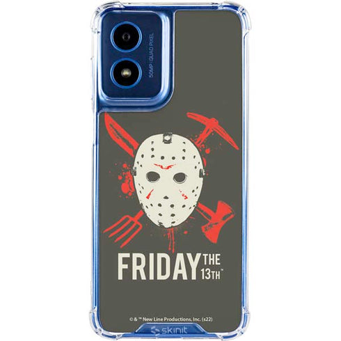 Warner Bros Friday the 13th Jason Voorhees Mask Moto G 5G (2024) Clear Case