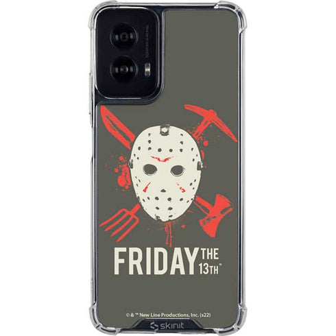 Warner Bros Friday the 13th Jason Voorhees Mask Moto G Power 5G (2024) Clear Case