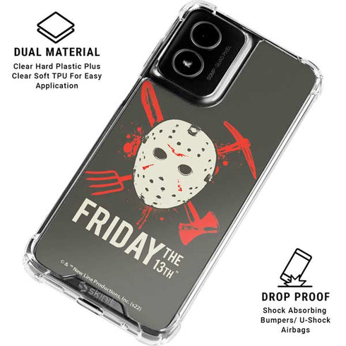 Warner Bros Friday the 13th Jason Voorhees Mask Moto G Power 5G (2024) Clear Case