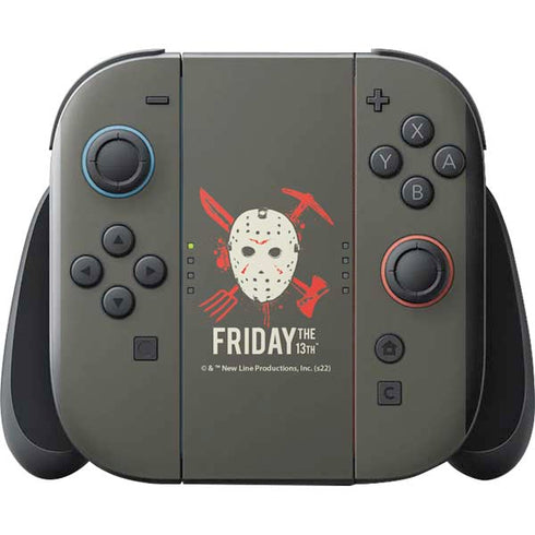 Warner Bros Friday the 13th Jason Voorhees Mask Nintendo Switch 2 (2025) with Joy-Con Skin