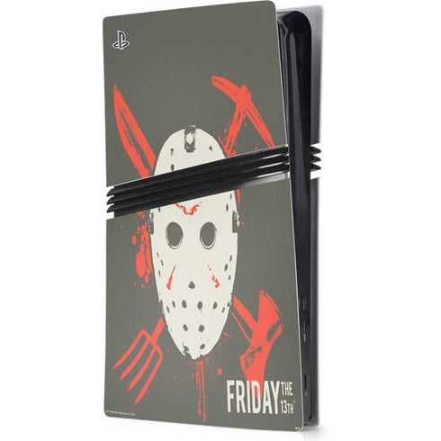 Warner Bros Friday the 13th Jason Voorhees Mask PS5 Pro Console Skin