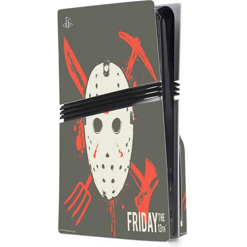 Warner Bros Friday the 13th Jason Voorhees Mask PS5 Pro Disk Console Skin