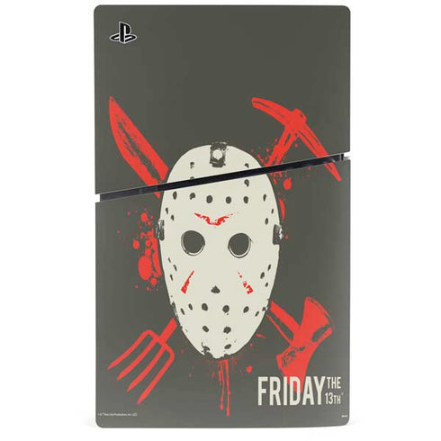 Warner Bros Friday the 13th Jason Voorhees Mask PS5 Slim Digital Edition Console Skin