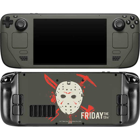 Warner Bros Friday the 13th Jason Voorhees Mask Steam Deck Handheld Gaming Computer OLED Skin