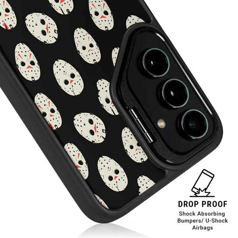 Warner Bros Friday the 13th Jason Voorhees Pattern Galaxy S25 Ultra Kickstand Case