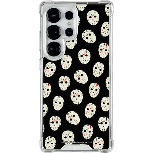 Warner Bros Friday the 13th Jason Voorhees Pattern Galaxy S25 Ultra Clear Case