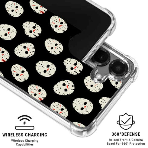Warner Bros Friday the 13th Jason Voorhees Pattern Galaxy S26 Clear Case