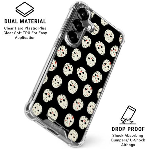 Warner Bros Friday the 13th Jason Voorhees Pattern Galaxy S26 Plus Clear Case