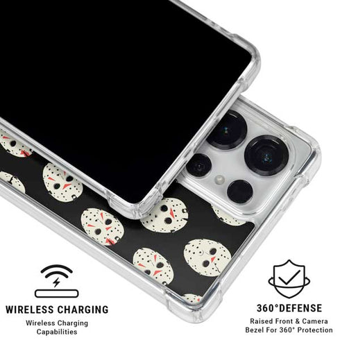 Warner Bros Friday the 13th Jason Voorhees Pattern Galaxy S26 Ultra Clear Case