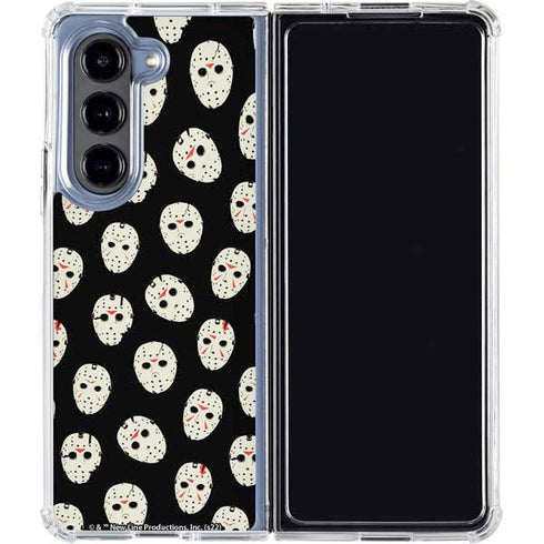 Warner Bros Friday the 13th Jason Voorhees Pattern Galaxy Z Fold5 5G Clear Case