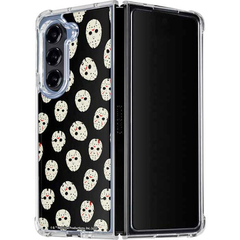 Warner Bros Friday the 13th Jason Voorhees Pattern Galaxy Z Fold5 5G Clear Case