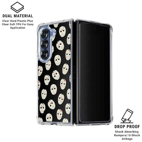 Warner Bros Friday the 13th Jason Voorhees Pattern Galaxy Z Fold6 Clear Case
