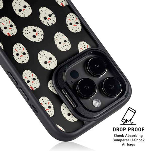 Warner Bros Friday the 13th Jason Voorhees Pattern iPhone 14 Pro Max Kickstand Case
