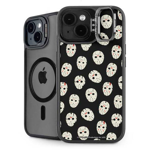 Warner Bros Friday the 13th Jason Voorhees Pattern iPhone 15 Plus Kickstand Case