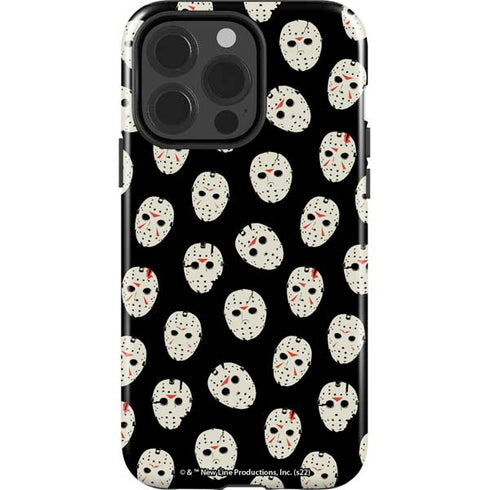 Warner Bros Friday the 13th Jason Voorhees Pattern iPhone 15 Pro Impact Case