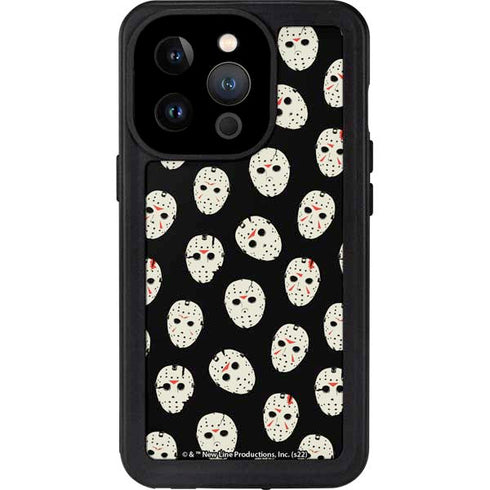 Warner Bros Friday the 13th Jason Voorhees Pattern iPhone 15 Pro Waterproof Case