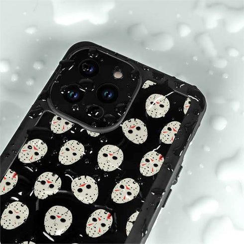 Warner Bros Friday the 13th Jason Voorhees Pattern iPhone 15 Pro Waterproof Case