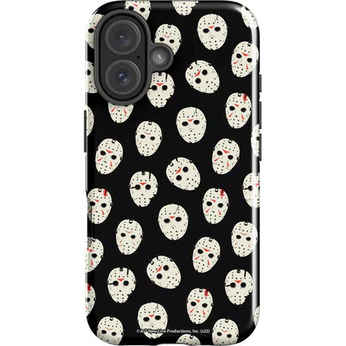 Warner Bros Friday the 13th Jason Voorhees Pattern iPhone 16 Impact Case