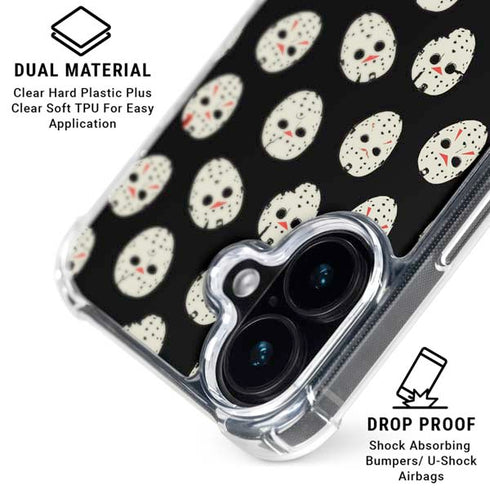 Warner Bros Friday the 13th Jason Voorhees Pattern iPhone 16 MagSafe Case