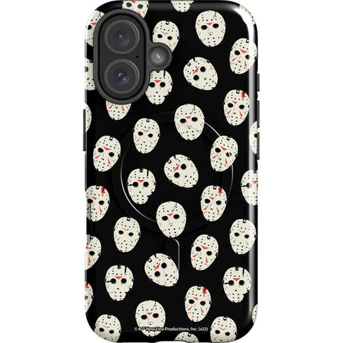 Warner Bros Friday the 13th Jason Voorhees Pattern iPhone 16 Magsafe Impact Case
