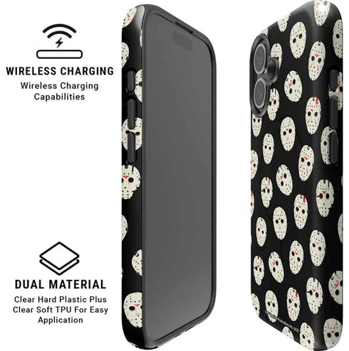 Warner Bros Friday the 13th Jason Voorhees Pattern iPhone 16 Magsafe Impact Case