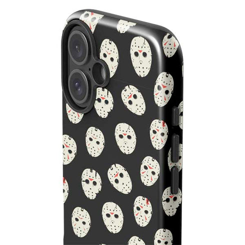 Warner Bros Friday the 13th Jason Voorhees Pattern iPhone 16 Plus Impact Case