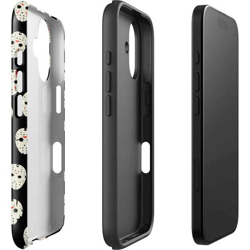 Warner Bros Friday the 13th Jason Voorhees Pattern iPhone 16 Plus Impact Case