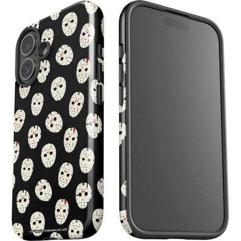 Warner Bros Friday the 13th Jason Voorhees Pattern iPhone 16 Plus Impact Case