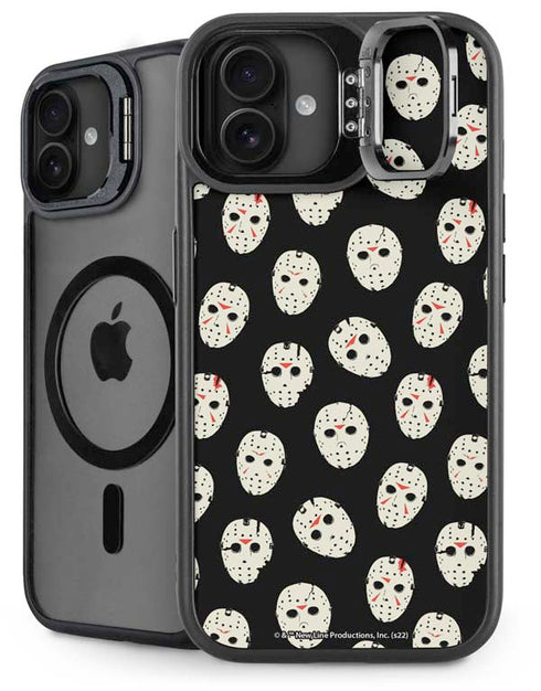 Warner Bros Friday the 13th Jason Voorhees Pattern iPhone 16 Plus Kickstand Case