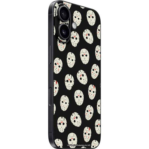 Warner Bros Friday the 13th Jason Voorhees Pattern iPhone 16 Plus Skin