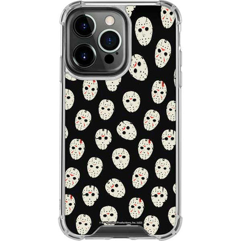 Warner Bros Friday the 13th Jason Voorhees Pattern iPhone 16 Pro Clear Case